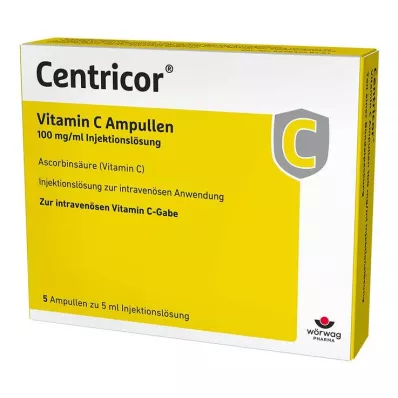 Centricor® Vitamin C ampule 100 mg/ml injekční roztok, 5X5 ml
