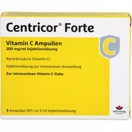 CENTRICOR Forte Vitamin C Amp. 200 mg/ml Inj. roztok, 5X5 ml