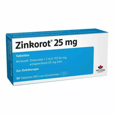Zinkorot 25 mg tablety s vysokou dávkou zinku, 50 ks