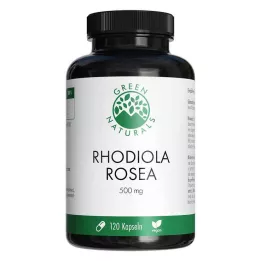 GREEN NATURALS Rhodiola Rosea 500 mg kapsle s vysokou dávkou, 120 ks