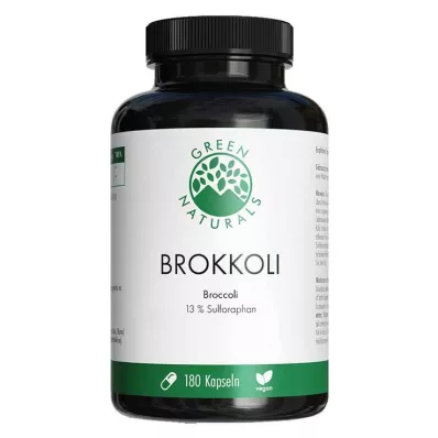Green Naturals Broccoli + 13% Sulforaphane veganské kapsle, 180 ks