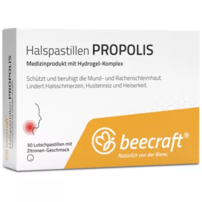 BEECRAFT Propolisové pastilky do krku, 30 ks