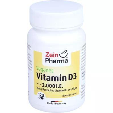 VITAMIN D3 2000 I.E. veganské kapsle, 120 ks