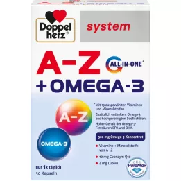 DOPPELHERZ Kapsle systému A-Z+Omega-3 all-in-one, 30 ks