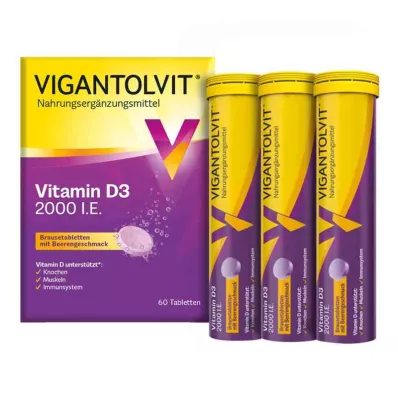 Vigantolvit 2000 i.E. Vitamín D3 šumivé tablety (60 kusů)