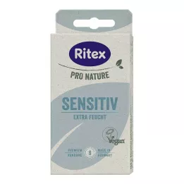 RITEX PRO NATURE SENSITIV veganské kondomy, 8 ks