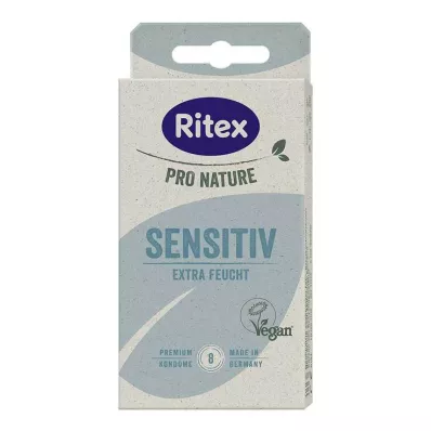 Veganské kondomy Ritex Pro Nature Sensitive, 8 ks