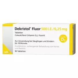 DEKRISTOL Fluor 500 I.U./0,25 mg tablety, 90 ks