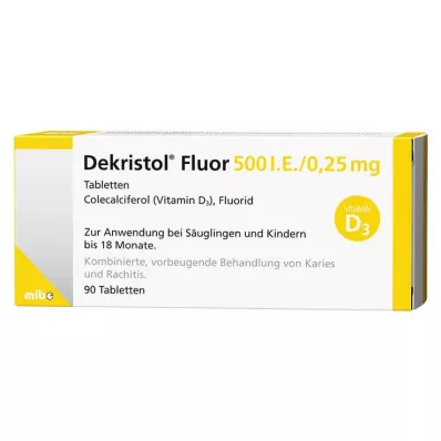 Dekristol Fluor 500 IU / 0,25 mg tablety, 90 ks