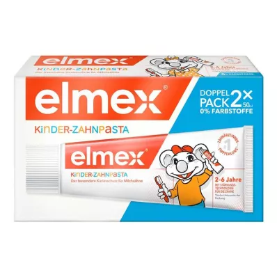 Elmex dětská zubní pasta 2 - 6 let duo balení, 2x50 ml