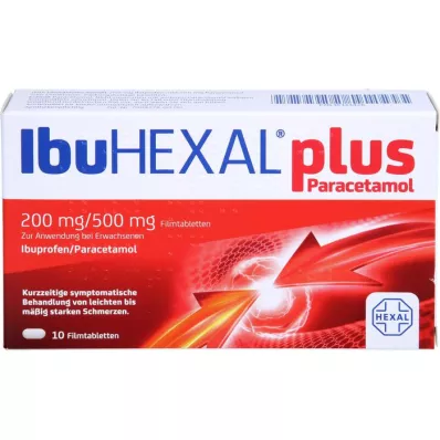 IBUHEXAL plus paracetamol 200 mg/500 mg potahované tablety, 10 ks