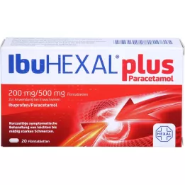 IBUHEXAL plus paracetamol 200 mg/500 mg potahované tablety, 20 ks