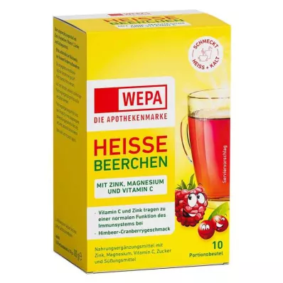 WEPA Horké bobule+Vit.C+Zinek+Hořčík v prášku, 10X10 g