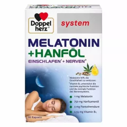 DOPPELHERZ Systémové kapsle Melatonin+konopný olej, 60 ks
