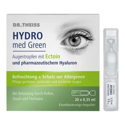 Dr.Theiss Hydro med Zelené oční kapky Jednorázové ampule, 20 x 0,35 ml