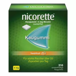NICORETTE Žvýkačky 4 mg freshfruit, 210 ks
