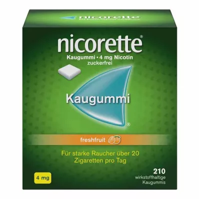 nicorette® žvýkačka čerstvé ovoce, 4 mg nikotinu, 210 kusů