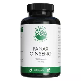 GREEN NATURALS Panax Ginseng vysokodávkované veganské kapsle, 180 ks