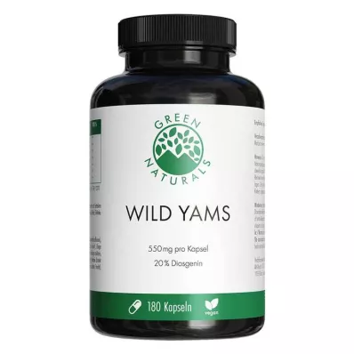 Green Naturals Wild Yam vysokodávkové veganské kapsle, 180 kusů
