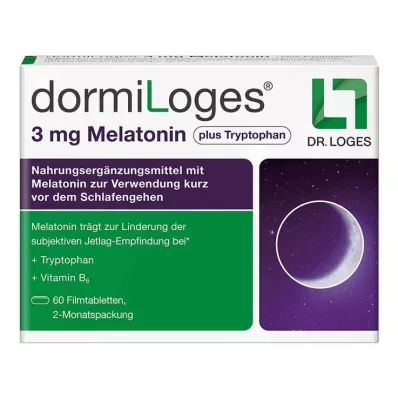 DORMILOGES 3 mg melatonin plus tryptofan filmové tablety, 60 ks
