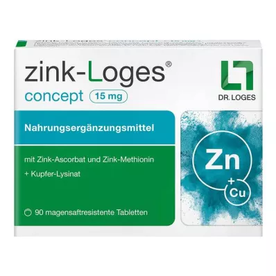 Zinc-Loges concept 15 mg enterosolventní tablety, 90 ks