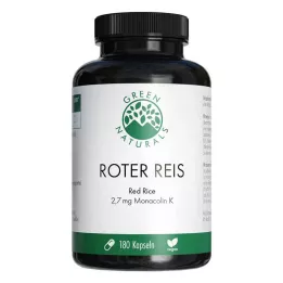 GREEN NATURALS červená rýže Monacolin K vegan caps, 180 ks