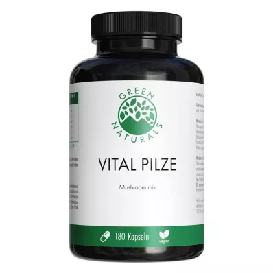Green Naturals Vitální houby Cordyceps Reishi vegan, 180 ks